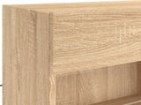 TV Wall Cabinet with LED Lights Sonoma Oak 98,5x30x60,5 cm 837108