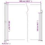 Retractable Side Awning Dark Green 200x300 cm 4004365