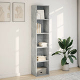 Bookcase Concrete Grey 40x30x189 cm Engineered Wood 857888