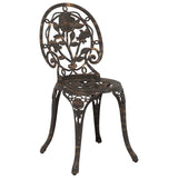 Garden Bistro Set 3 pcs Bronze Aluminium 42002386
