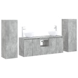 Bathroom Furniture Set 5 pcs Concrete Grey 33 x 34.5 x 100 cm 3405986