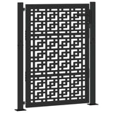 Garden Gate Black 100x125 cm Steel Cross Design 4101000