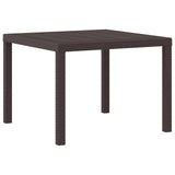 Garden Table Brown 100 x 100 x 73 cm Poly Rattan 871681
