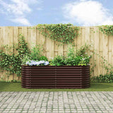 Raised Bed Brown 240 x 80 x 81 cm Steel 42008134