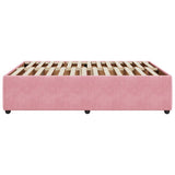 Bed Frame without Mattress Pink 140x200 cm Velvet 3285017