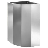 Corner Planter Silver 30 x 30 x 50 cm Galvanised steel 883680
