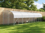 Against Wall Chicken Coop Silver 1000 x 150 x 215 cm 3434724