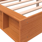 Bed Frame without Mattress Wax Brown 160x200 cm Solid Wood Pine 844426