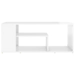 Coffee Table High Gloss White 100x50x40 cm Engineered Wood 806927