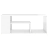 Coffee Table High Gloss White 100x50x40 cm Engineered Wood 806927