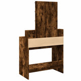 Dressing Table with LED Smoked Oak 80x41x144.5 cm 848182