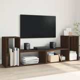 TV Cabinets 2 pcs Brown Oak 75x30x50 cm Engineered Wood 840792