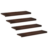 Stair Treads 4 pcs 90 x 30 x 2 cm Dark Brown Solid Beech Wood 3446240