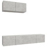 3 Piece TV Cabinet Set Concrete Grey Engineered Wood 3114473