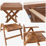 Garden Dining Set 4 pcs Brown Solid Teak Wood 3375780