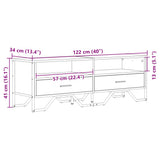 TV Cabinet Black 122x34x41 cm Engineered Wood 848579