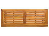 Outdoor Table Natural 80 x 40 x 40 cm Steel and Poly Rattan 42025146