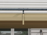 4 x 3 Metal Pergola with Retractable Roof, Garden Gazebo Canopy Shelter for Outdoor, Patio, Khaki T3398P377600