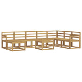 Outdoor Sofa Set 9 pcs White Solid Acacia Wood 3388073