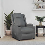 Recliner Chair Grey Faux Leather 340962