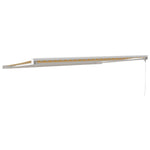 Retractable Awning Yellow and White 5x3 m Fabric and Aluminium 3154535