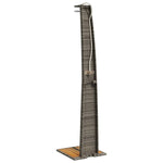 Outdoor Shower Grey 55x60x224 cm Poly Rattan and Acacia Wood 368210