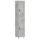 Highboard Concrete Grey 34.5x34x180 cm Engineered Wood 3200429
