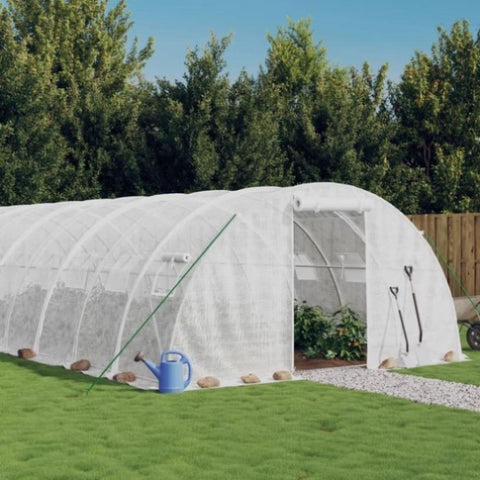 Greenhouse with Steel Frame White 80 m² 20x4x2 m 3188080