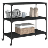 Kitchen Trolley Black 102x50x95 cm Engineered Wood 842321