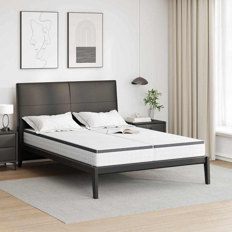 Mattress 2 pcs White and Grey 70 x 200 cm Bonell Spring 4106443