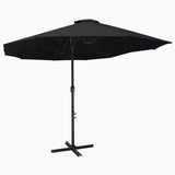 Garden Parasol with Aluminium Pole 460x270 cm Black 47302