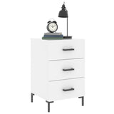 Bedside Cabinet White 40x40x66 cm Engineered Wood 827660