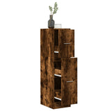 Apothecary Cabinet Smoked Oak 30x41x118 cm Engineered Wood 855164
