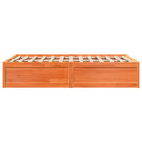 Bed Frame without Mattress Wax Brown 120x200 cm Solid Wood Pine 3282380