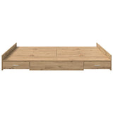 Storage Bed Frame Artisan oak 180 x 200 cm Engineered wood 3335276