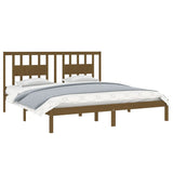 3104086 Bed Frame without Mattress Honey Brown Solid Wood 200x200 cm