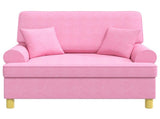 Armchair with Cushions Pink Fabric 42043515