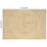 Area Rugs White 120 x 170 cm Jute 42010721