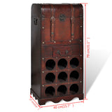 Wooden Wine Rack for 9 Bottles with Storage 240506