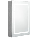 LED Bathroom Mirror Cabinet Concrete Grey 50x13x70 cm 326488