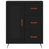 Highboard Black 69.5x34x180 cm Engineered Wood 3189478