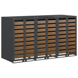 Wheelie Bin Storage for 3 Bins Anthracite 204 x 77.5 x 115.5 cm 3394769