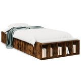 Bed Frame without Mattress Smoked Oak 75x190 cm Small Single 3280626