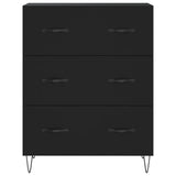 Highboard Black 69.5x34x180 cm Engineered Wood 3189374