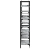 Bookshelf Grey Sonoma 160x28.5x136.5 cm Engineered Wood 838876