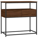 Console Table Brown Oak 75x40x75 cm Engineered Wood 834159