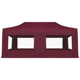 Professional Folding Party Tent with Walls Aluminium 6x3 m Wine Red 45509