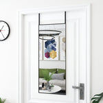 ZNTS Door Mirror Black 40x100 cm Glass and Aluminium 327408