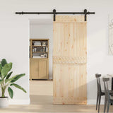 Sliding Door Hardware Kit 183 cm Steel Black 4009748