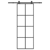 Sliding Door with Hardware Set 76x205 cm ESG Glass&Aluminium 3332886